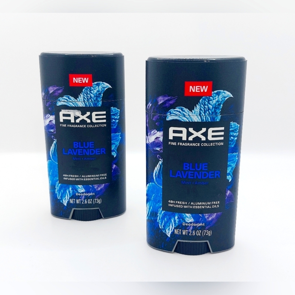 Axe Fine Fragrance Collection Men Deodorant Blue Lavender 2.6oz Lot of 2